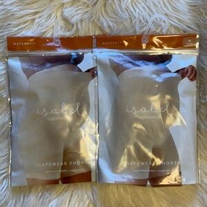 Isabel Ingrid Maternity Seamless Taupe Shapewear Shorts Size M (8-10) 2 Pack NWT